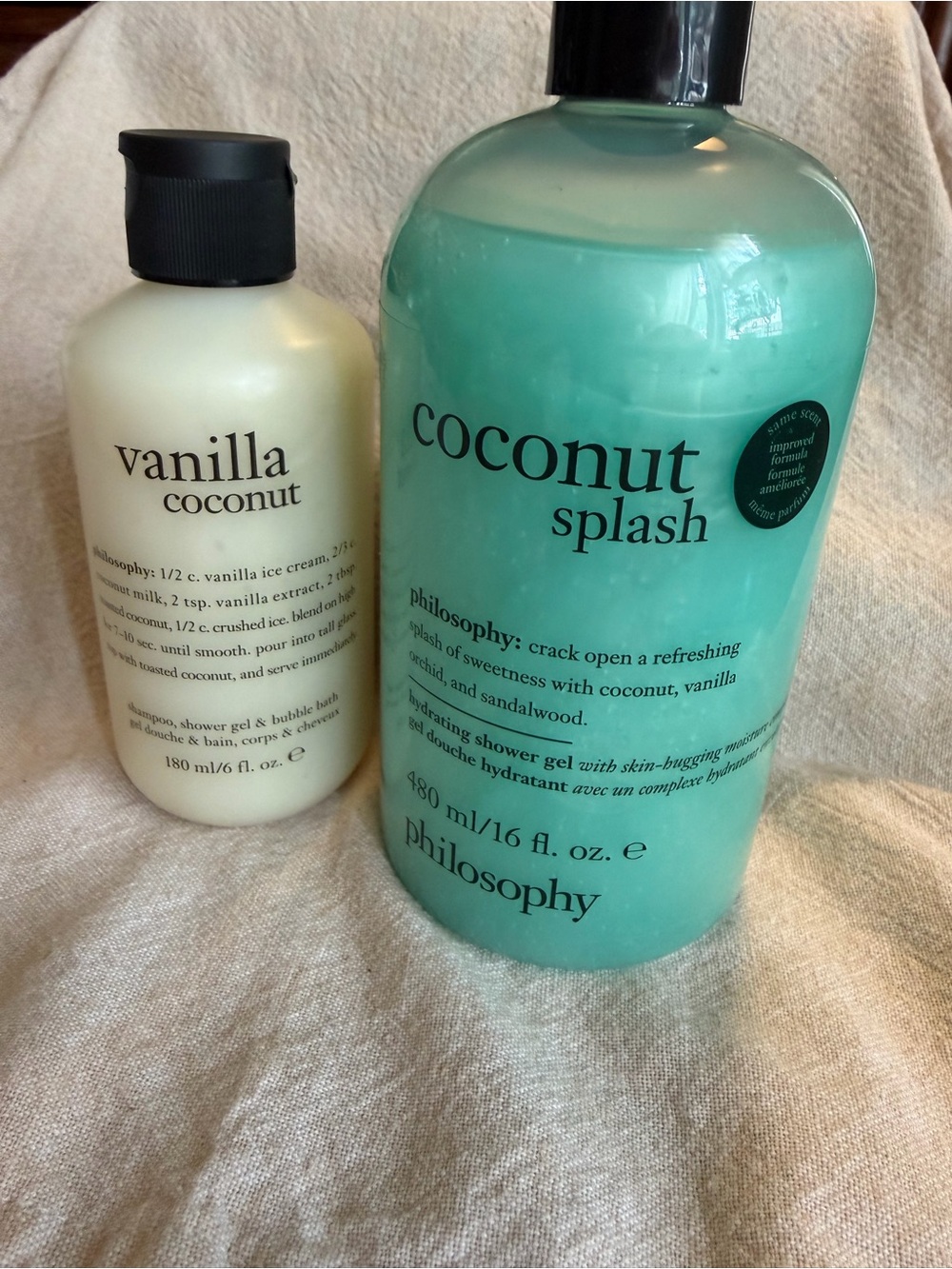 NEW~ Philosophy Coconut Splash and Vanilla Coconut Body Washes